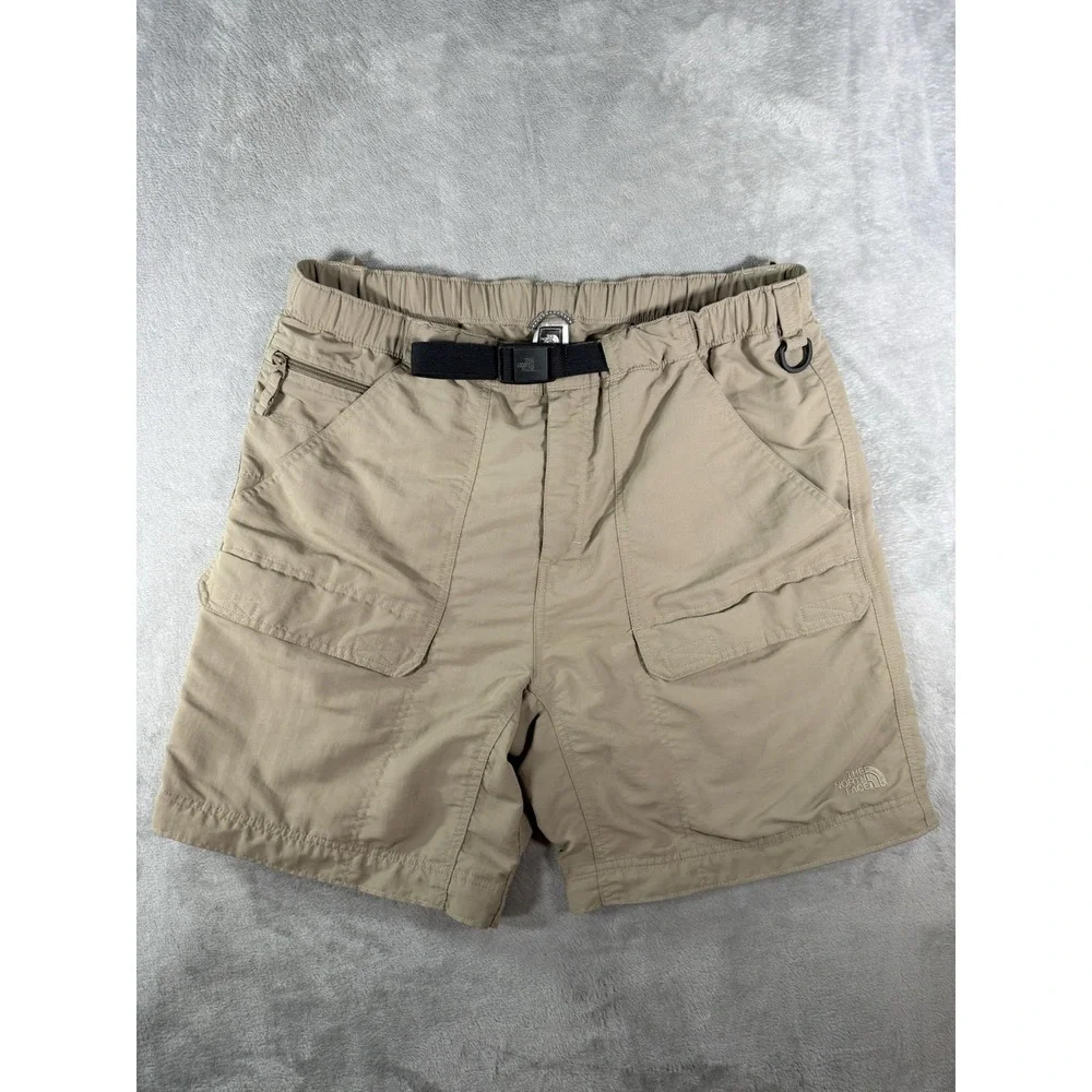 The North Face Shorts Men's Large Tan Paramount Peak Nylon Belted Cargo Hiking
